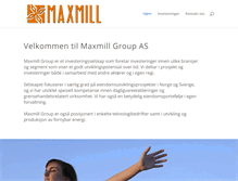 Tablet Screenshot of maxmill.no